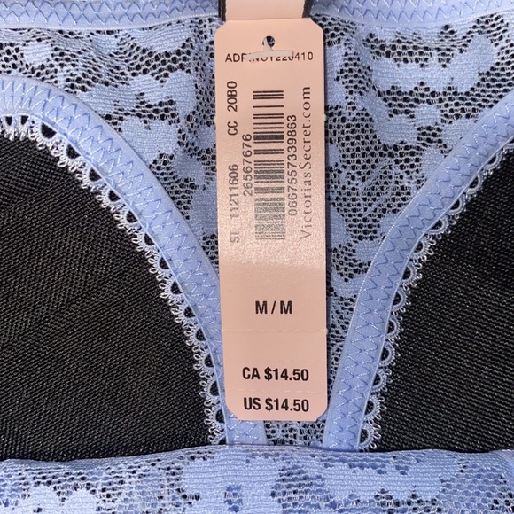 Victorias Secret Light Blue Lace w/ Ruffle Size Medium New W Tag FREE SHIPPING - Picture 4 of 6